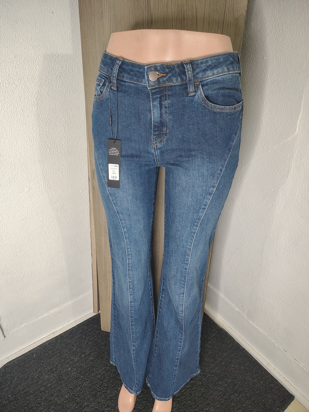 Fashion Nova Blue Flare High-Rise Jeans